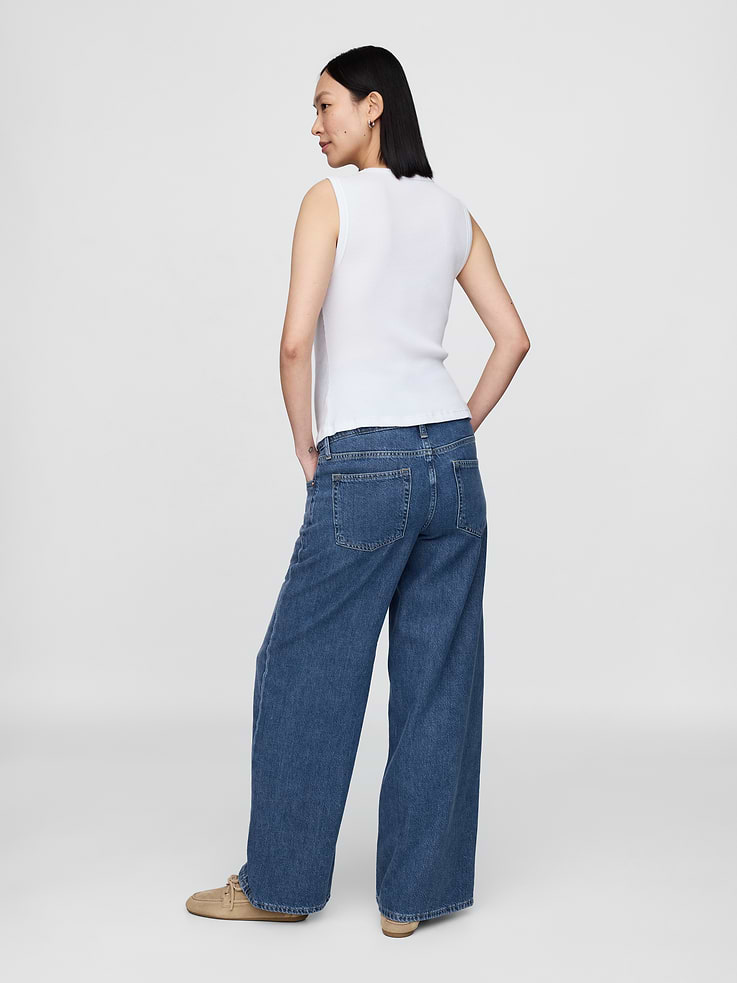 Image number 2 showing, Maternity UltraSoft Full-Panel Baggy Jeans