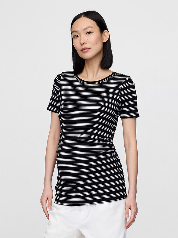 T-shirt ras du cou moderne de Maternité