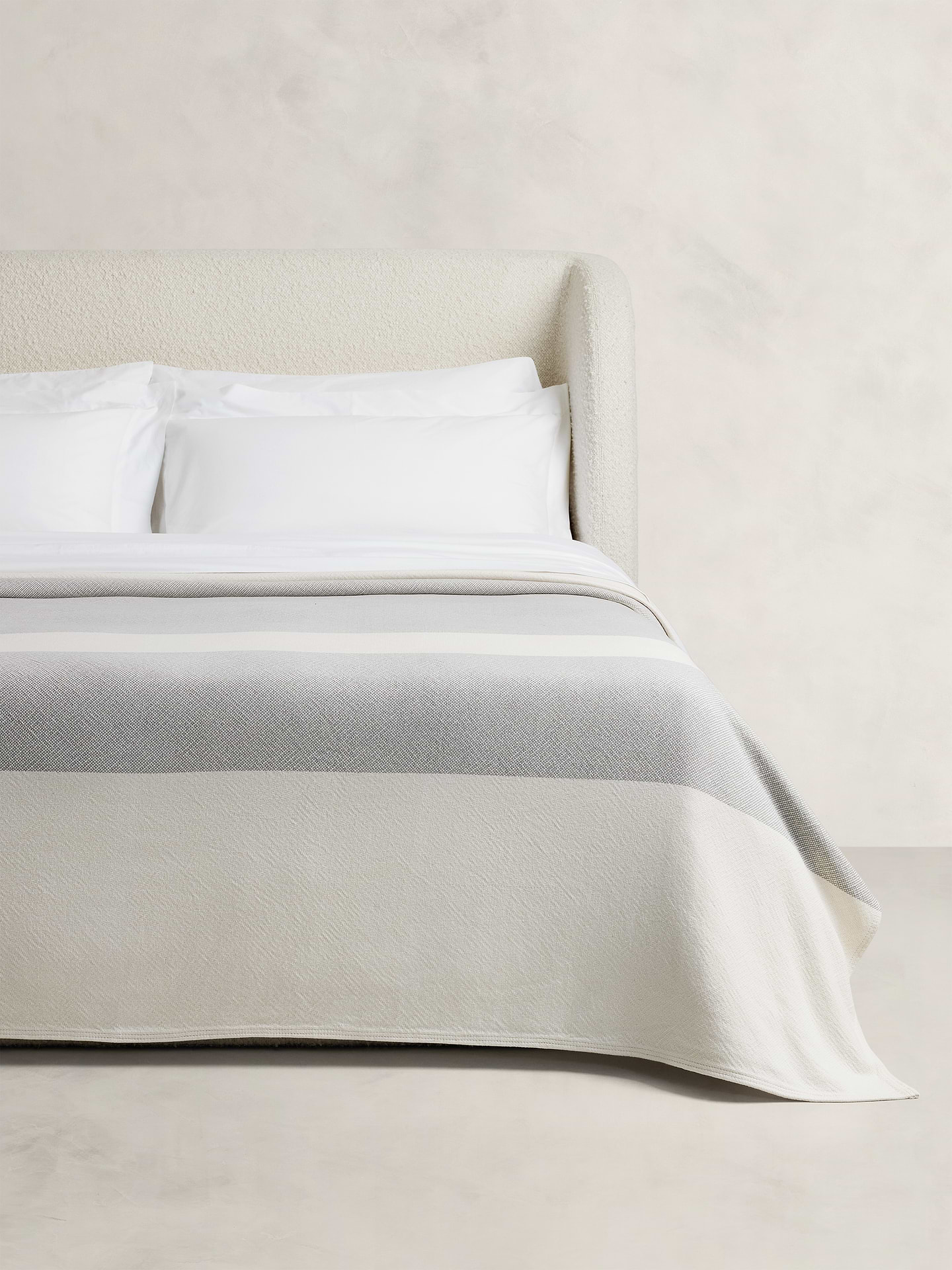Image number 1 showing, Wide-Stripe Cotton Blanket
