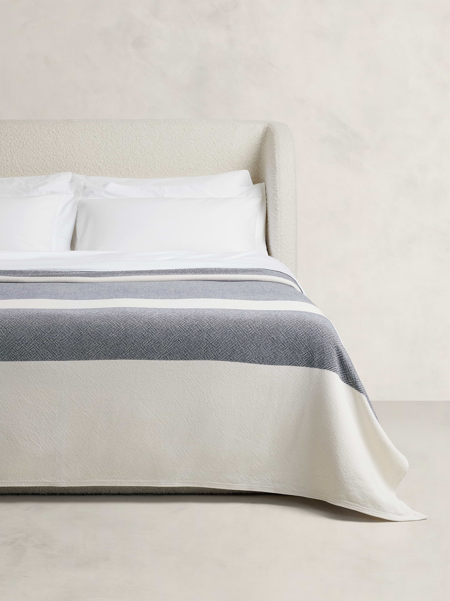 Image number 1 showing, Wide-Stripe Cotton Blanket