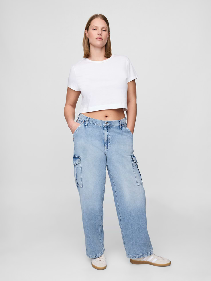 Image number 5 showing, Mid Rise '90s Loose Cargo Jeans