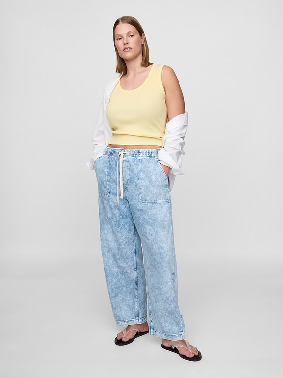 High Rise Easy Barrel Jeans