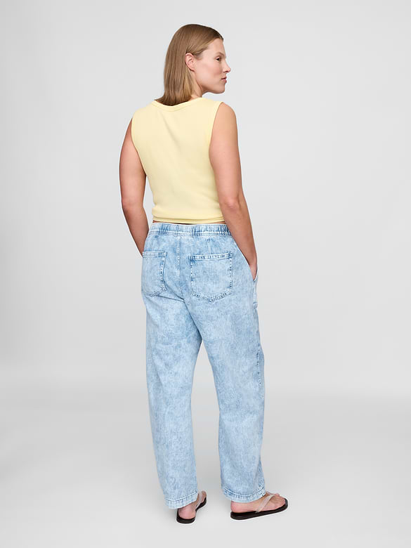 High Rise Easy Barrel Jeans