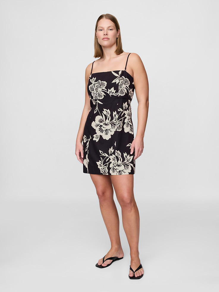 Image 4 de 7, Robe courte en mélange de lin