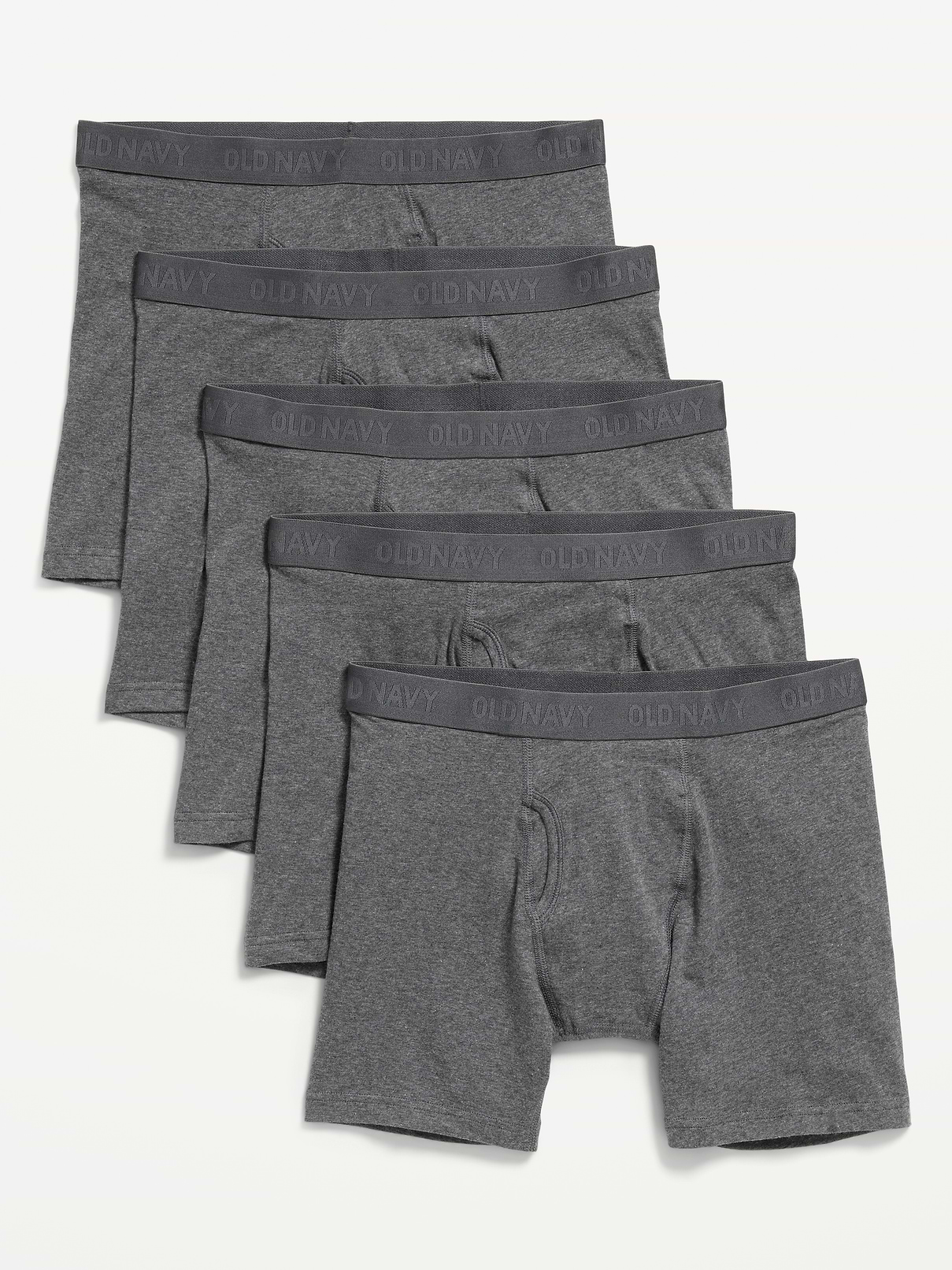 Image number 1 showing, 5-Pack Soft-Washed Boxer Briefs -- 6.25-inch inseam