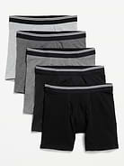 Image number 1 showing, 5-Pack Soft-Washed Boxer Briefs -- 6.25-inch inseam
