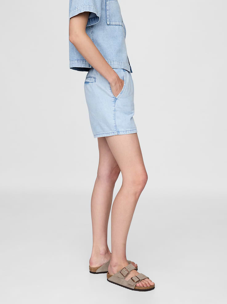 Image number 3 showing, Mid Rise UltraSoft Easy Denim Boxer Shorts