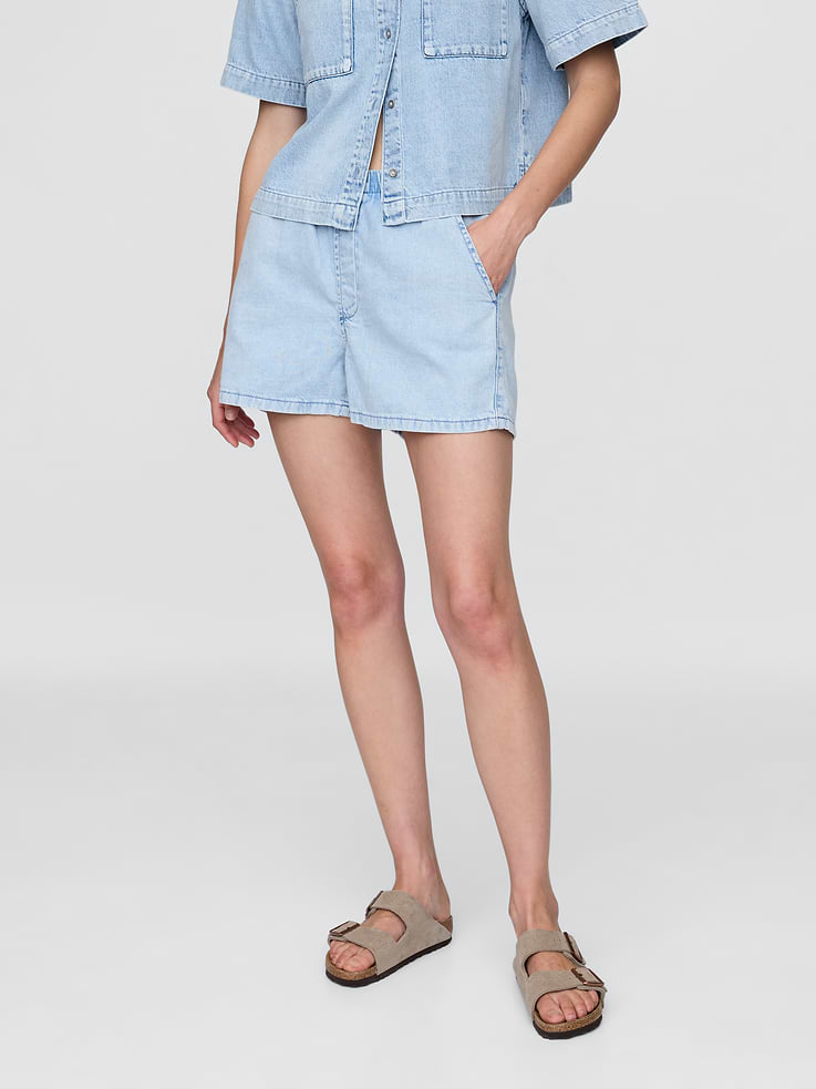 Image number 2 showing, Mid Rise UltraSoft Easy Denim Boxer Shorts