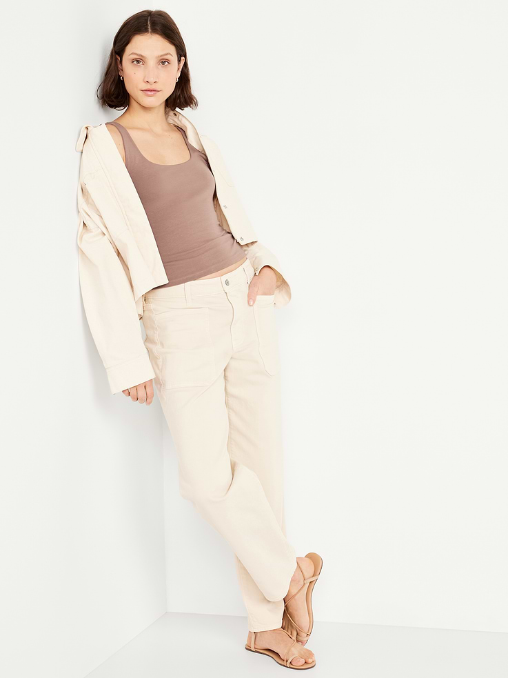 Image number 3 showing, Hug Double-Layer Scoop-Neck Tank Top