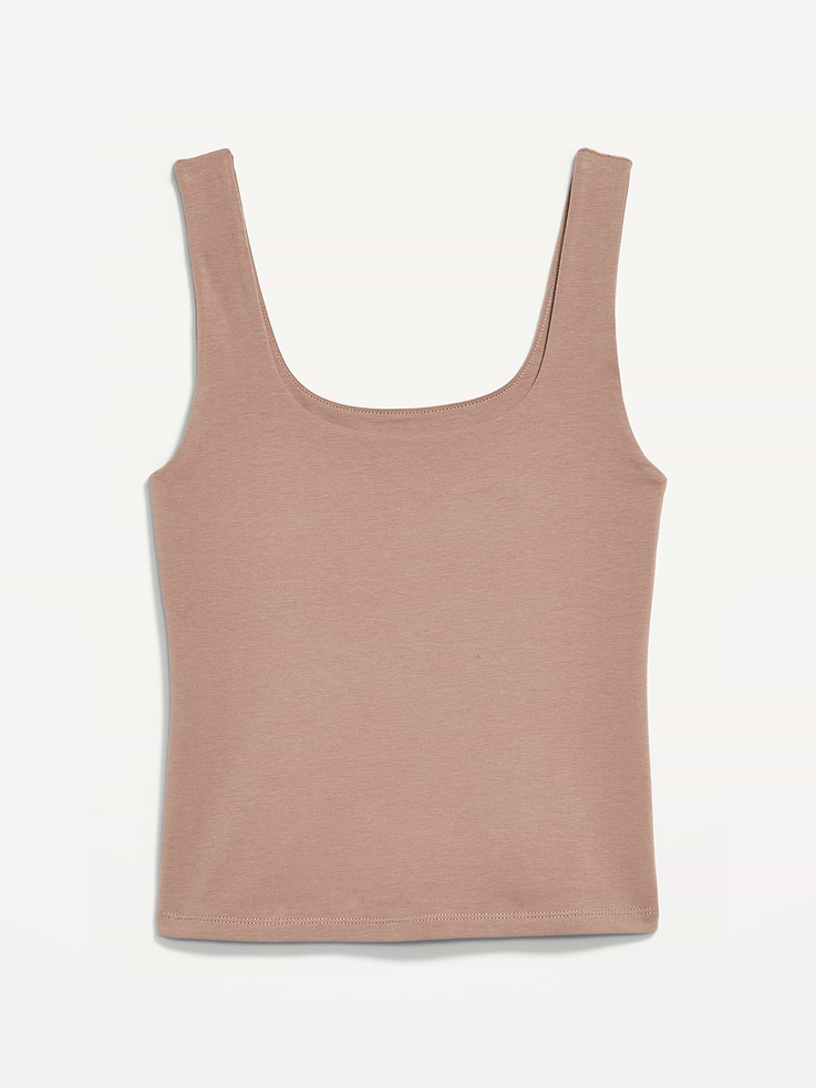 Image number 8 showing, Hug Double-Layer Scoop-Neck Tank Top
