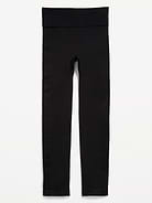 Image number 4 showing, Fitted High-Waisted 7/8-Length Seamless Performance Leggings for Girls