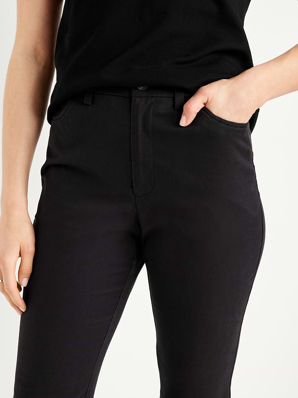 High-Waisted Uniform Boot-Cut Pants