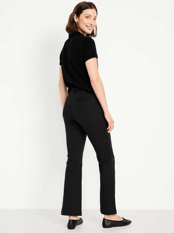 Image number 3 showing, High-Waisted Uniform Boot-Cut Pants