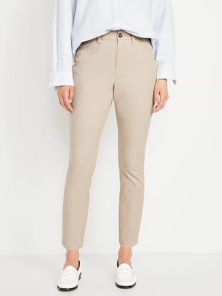 Image number 3 showing, High-Waisted Uniform Skinny Pants