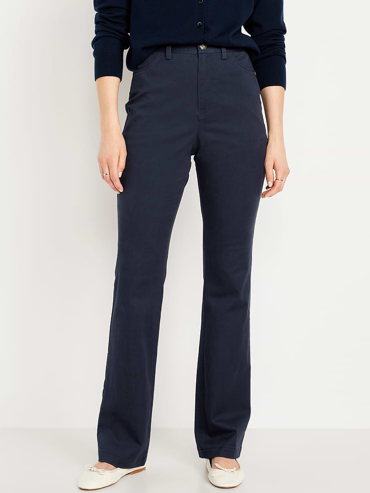 Image number 2 showing, High-Waisted Uniform Boot-Cut Pants