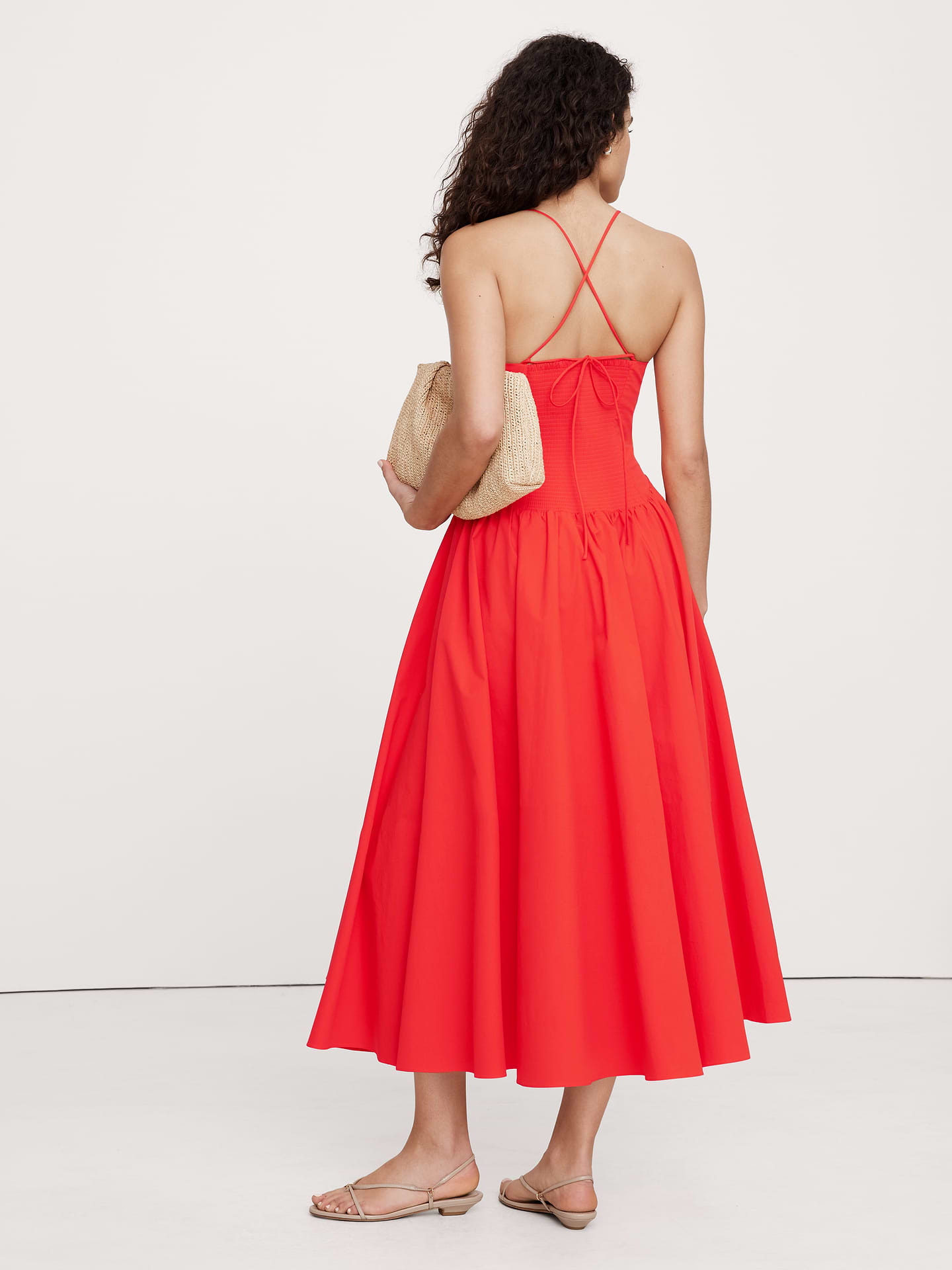 Image number 3 showing, Stretch-Cotton Poplin Maxi Dress