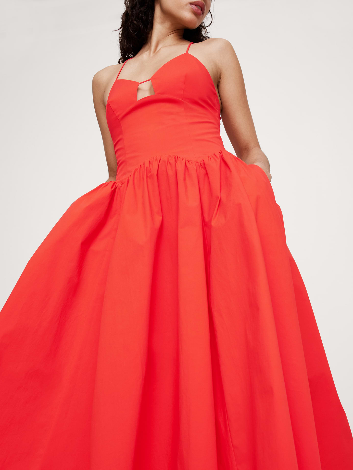 Image number 4 showing, Stretch-Cotton Poplin Maxi Dress