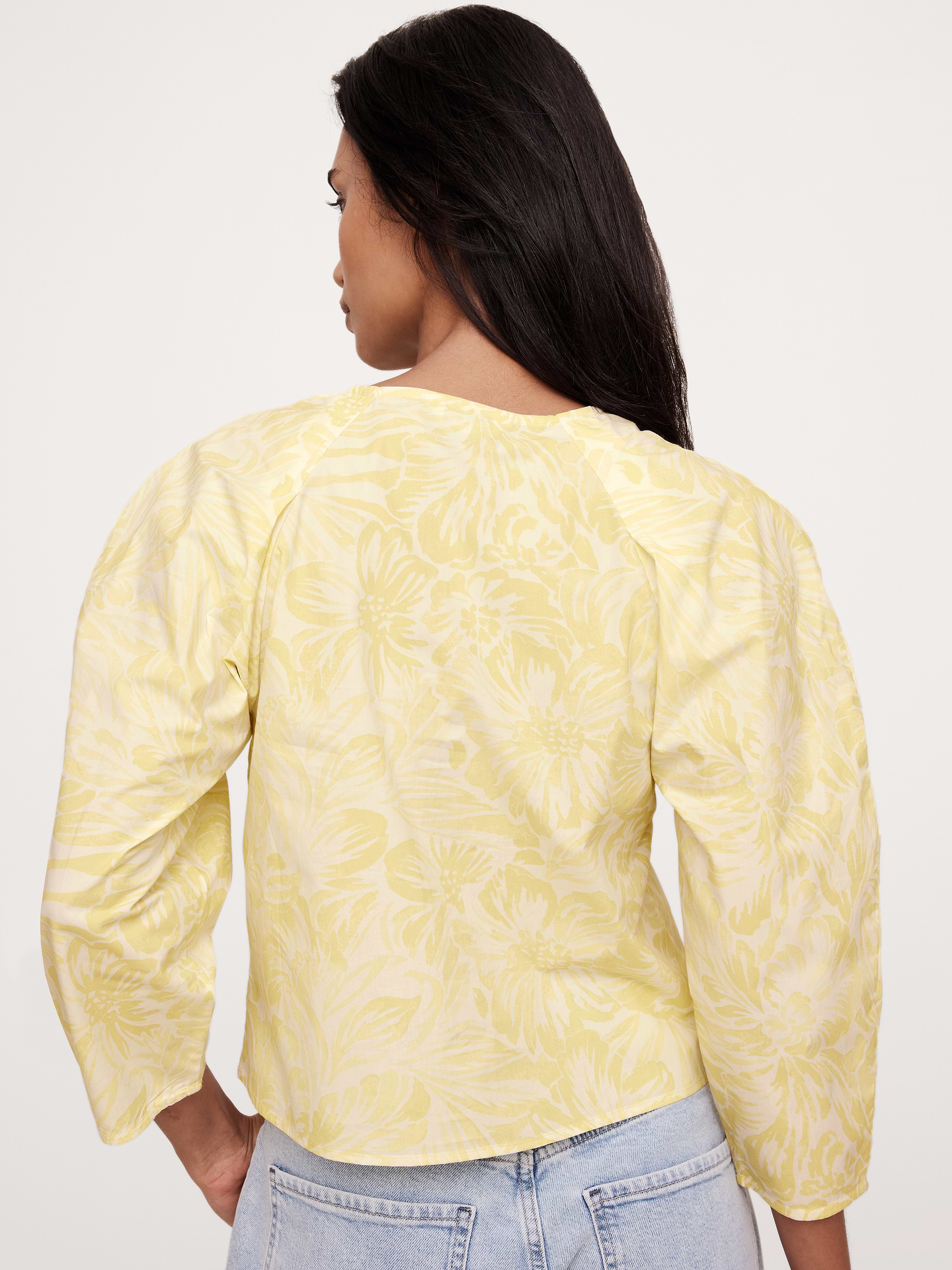 L'image numéro 3 présente Chemise courte à lacets en popeline de coton
