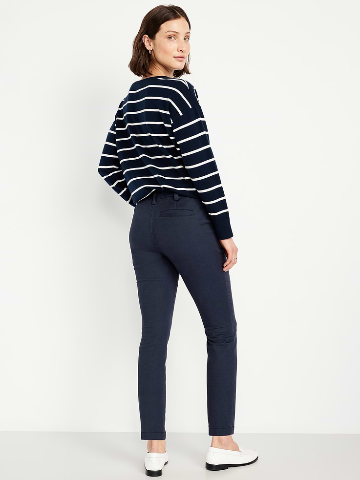 Image number 3 showing, High-Waisted Uniform Skinny Pants