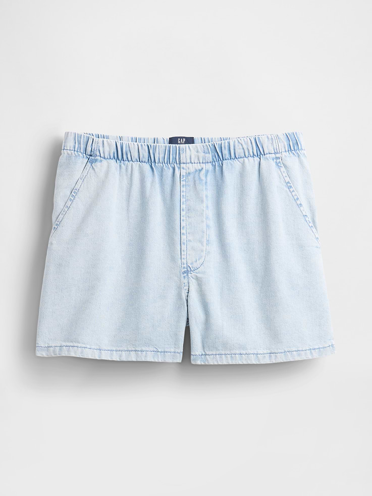 Image number 5 showing, Mid Rise UltraSoft Easy Denim Boxer Shorts