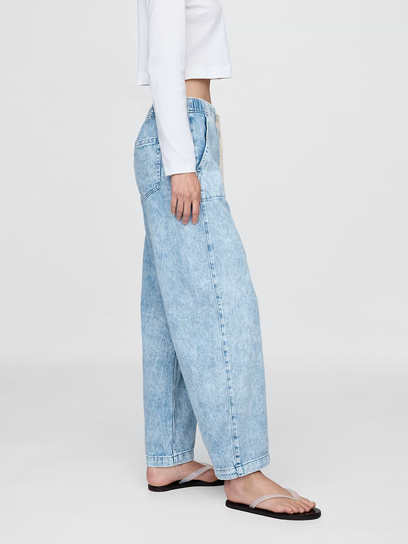High Rise Easy Barrel Jeans