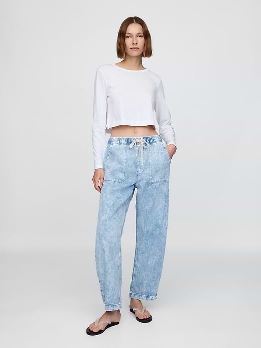 High Rise Easy Barrel Jeans - Light indigo by Gap