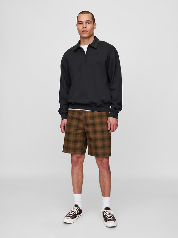 Plaid Canvas Shorts