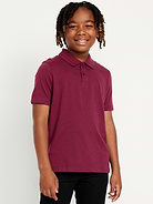 Image number 1 showing, School Uniform Jersey Polo Shirt for Boys