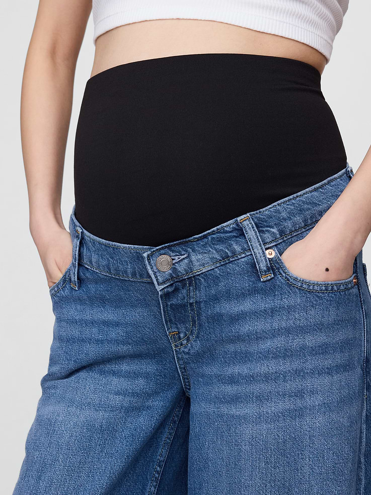 Image number 4 showing, Maternity UltraSoft Full-Panel Baggy Jeans