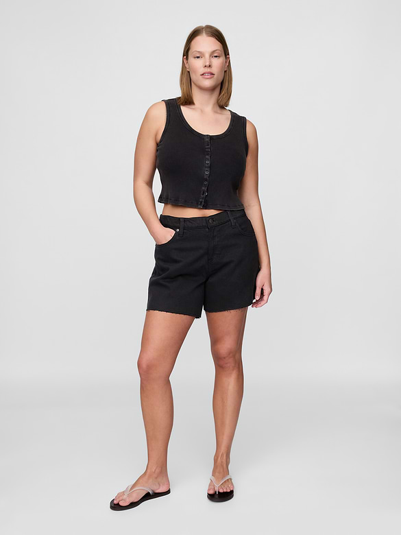 4" Mid Rise UltraSoft Relaxed Cutoff Shorts