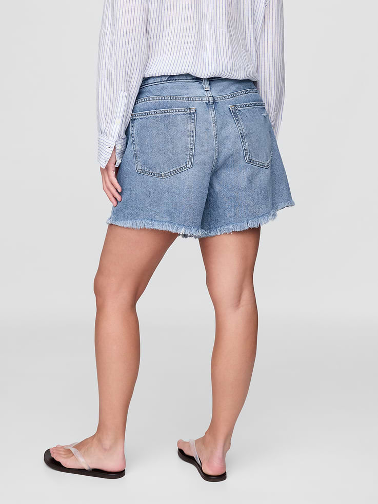 Image number 6 showing, 4" Mid Rise UltraSoft Relaxed Cutoff Shorts