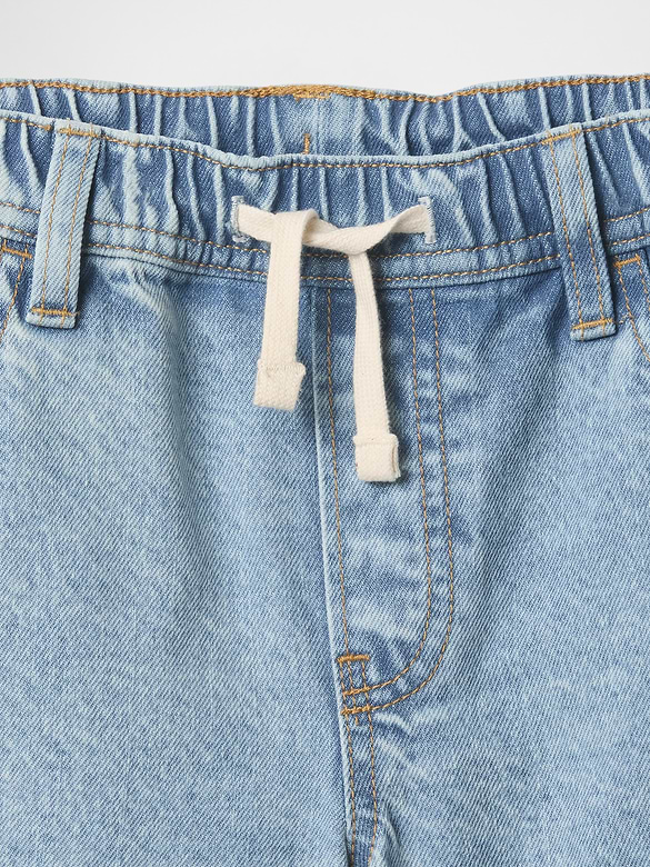 Kids Pull-On Loose Denim Shorts