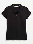 Image number 2 showing, School Uniform Jersey-Knit Polo Shirt for Girls