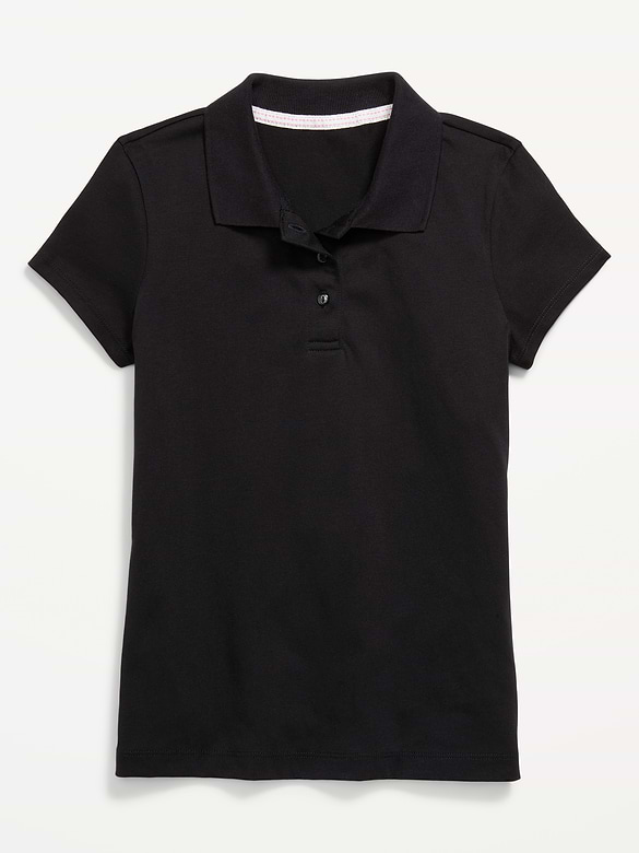 Polo d’uniforme scolaire en tricot de jersey pour fille
