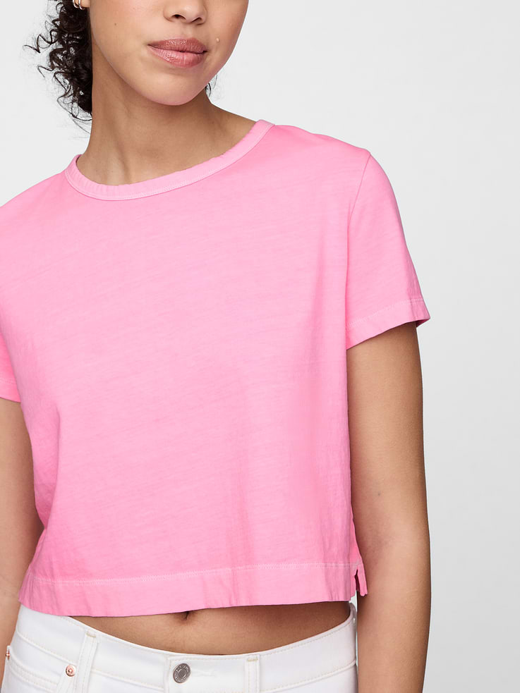 Image number 5 showing, Organic Cotton VintageSoft Crop T-Shirt
