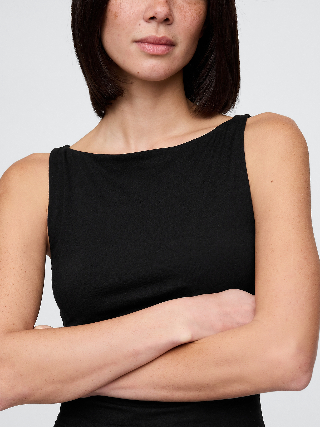 CloseKnit Jersey Boatneck Crop Tank Top | Gap