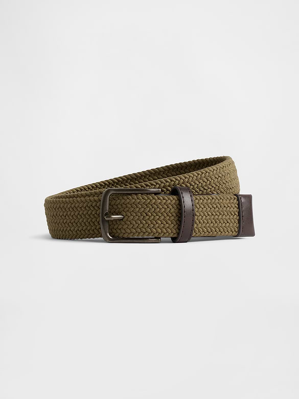 Braided Vegan-Leather Belt