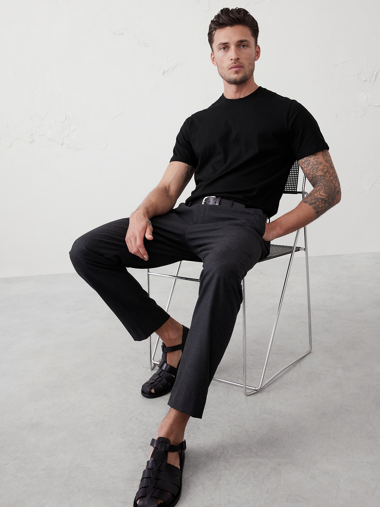 Standard-Fit Premium Wash Crew-Neck T-Shirt | Banana Republic Factory