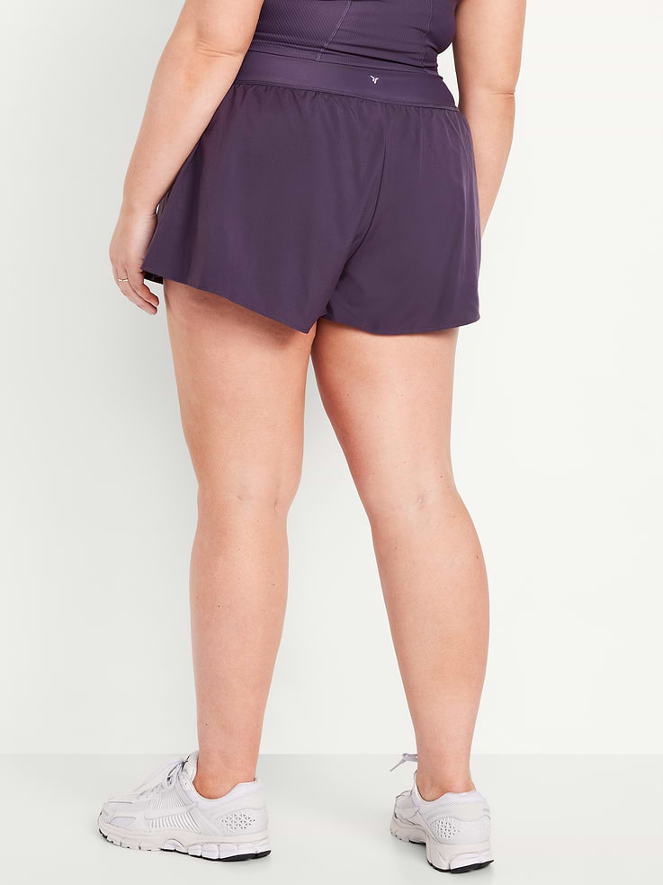 Image number 8 showing, High-Waisted StretchTech 2-in-1 Shorts -- 3-inch inseam
