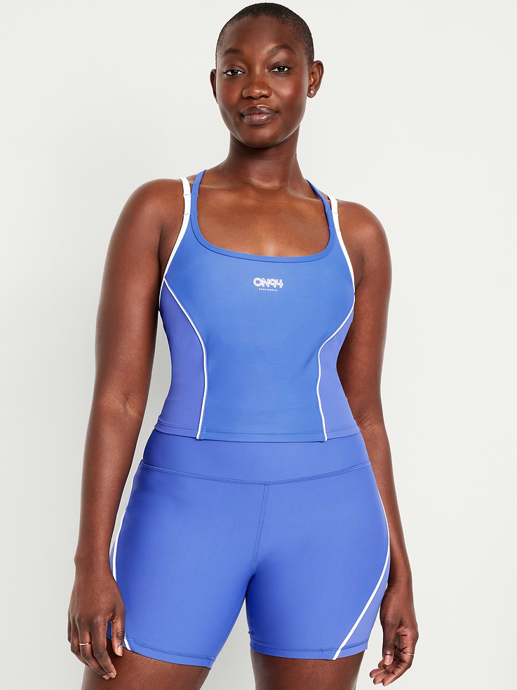 Image 5 of 9, Light Support PowerSoft Longline Sports Bra