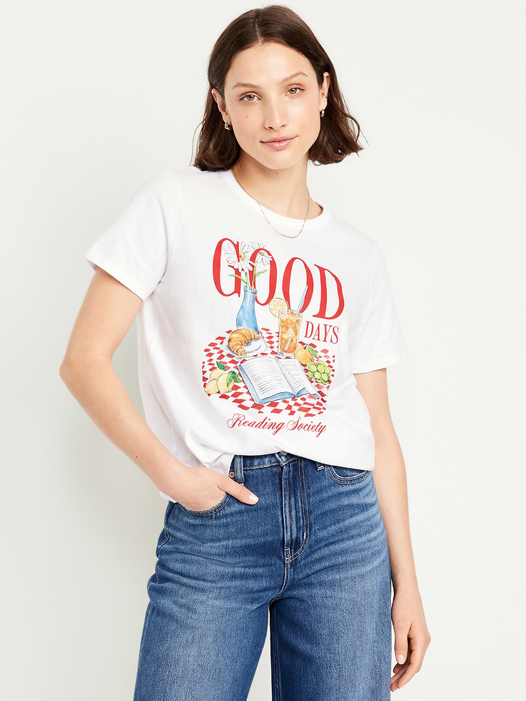 Image number 1 showing, EveryWear Crew-Neck Graphic T-Shirt