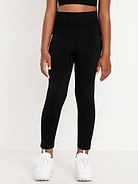 Image number 3 showing, Fitted High-Waisted 7/8-Length Seamless Performance Leggings for Girls