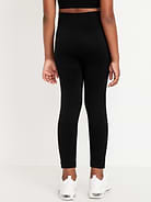 Image number 2 showing, Fitted High-Waisted 7/8-Length Seamless Performance Leggings for Girls