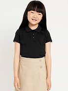Image number 1 showing, School Uniform Jersey-Knit Polo Shirt for Girls