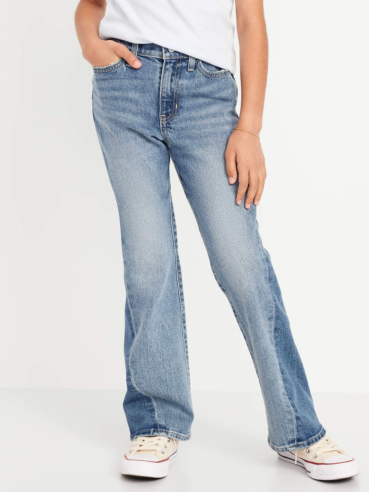 Image number 1 showing, High-Waisted Flare-Leg Jeans for Girls