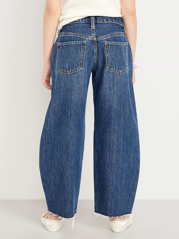 Super Baggy Barrel-Leg Jeans for Girls