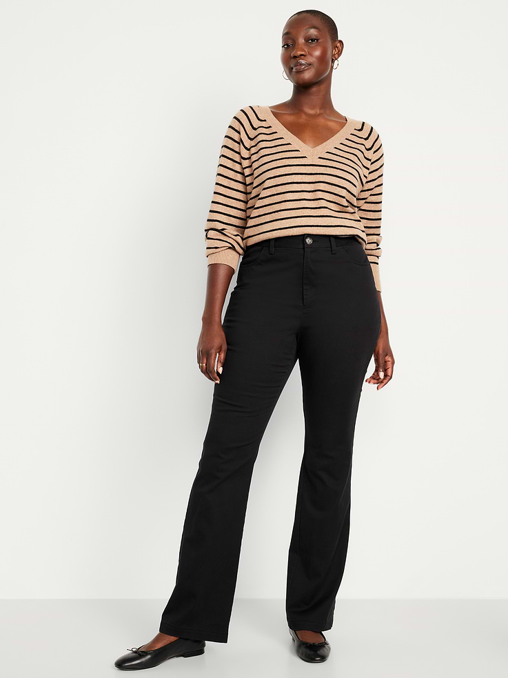 Image number 6 showing, High-Waisted Uniform Boot-Cut Pants