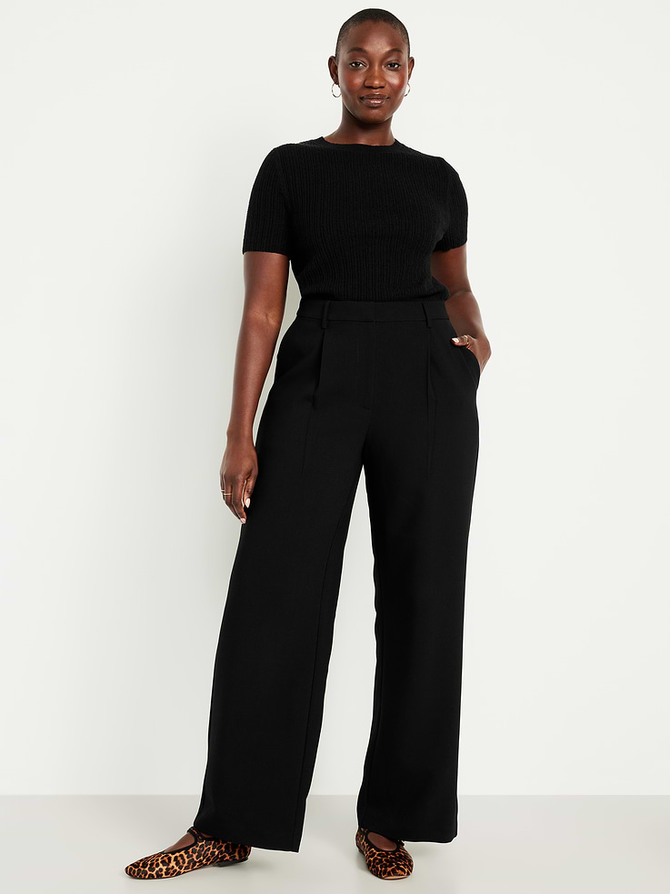 Image number 7 showing, Extra High-Waisted Taylor Wide-Leg Trouser Pants