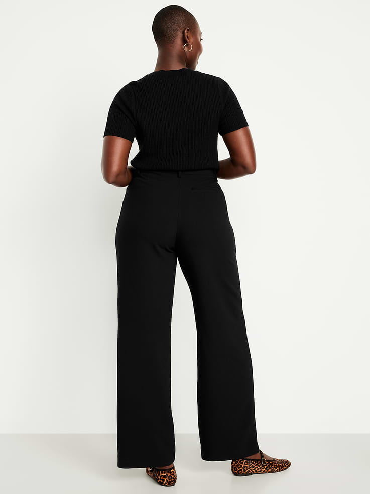 Image number 8 showing, Extra High-Waisted Taylor Wide-Leg Trouser Pants