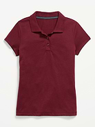 Image number 2 showing, School Uniform Jersey-Knit Polo Shirt for Girls